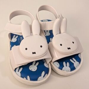 Mini Melissa Jump + Miffy Toddler Shoes Jelly sandals white Size 8